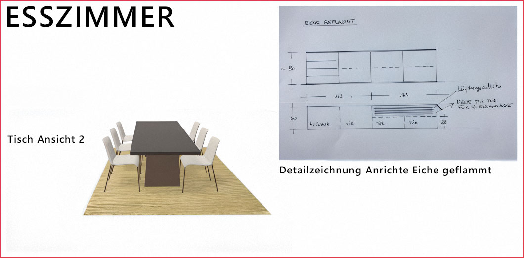 Konzept Esszimmer